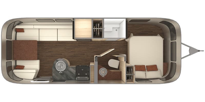 Airstream International 25FB floor plan
