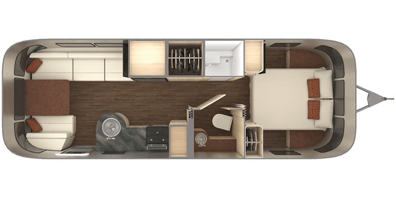 Airstream International 27FB floor plan