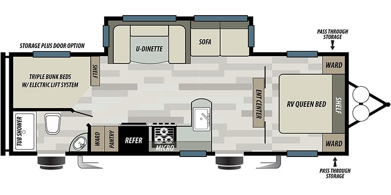 Forest River EVO T2700 floor plan