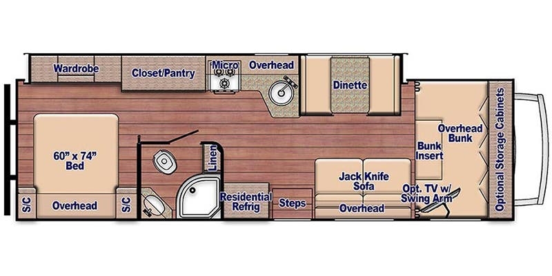 Gulf Stream Conquest Class C 6310 floor plan