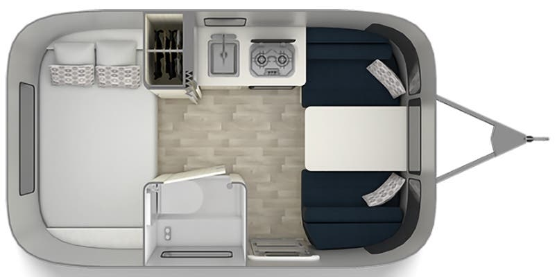 Airstream Bambi 16RB floor plan