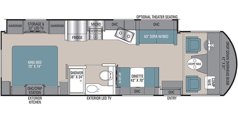 Coachmen Mirada 29FW floor plan