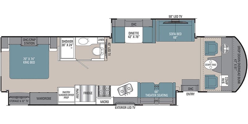 Coachmen Mirada 35OS floor plan