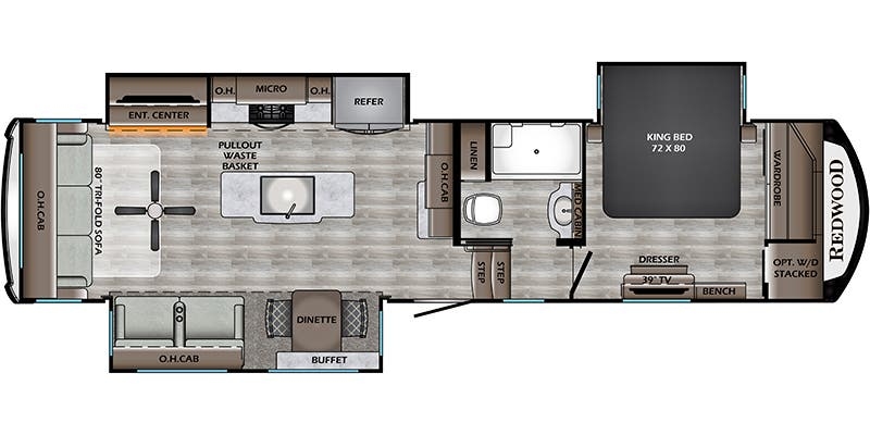 CrossRoads Redwood RW3401RL floor plan