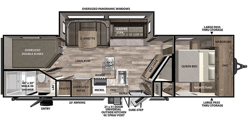 Forest River Vibe 26DB floor plan