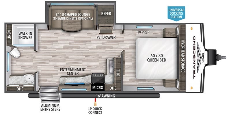 Grand Design Transcend Xplor 221RB floor plan