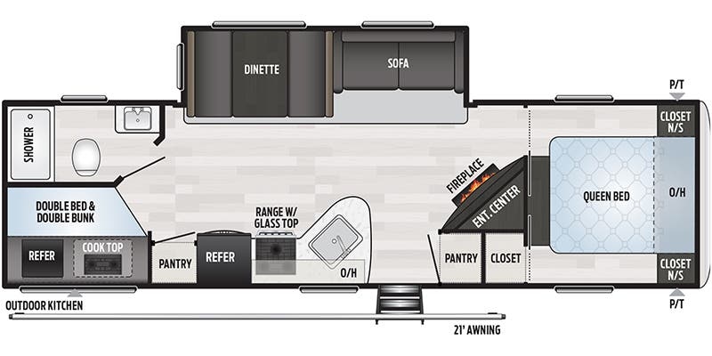 Keystone Springdale 295BHWE floor plan