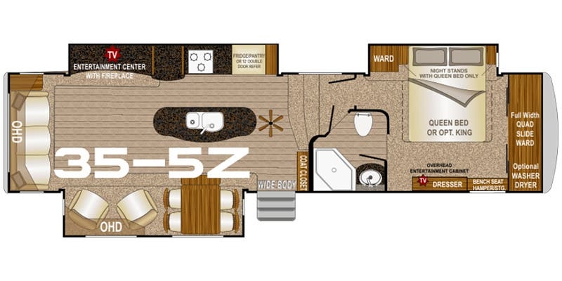 Northwood Arctic Fox Grande Ronde 35-5Z floor plan