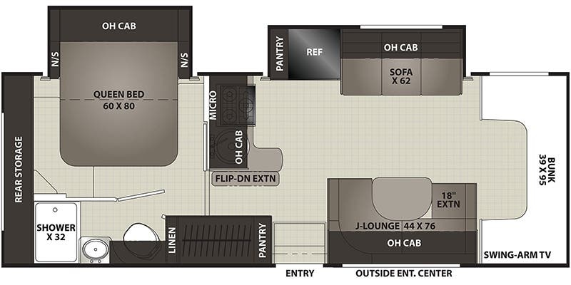 Coachmen Cross Trail XL 26XG floor plan