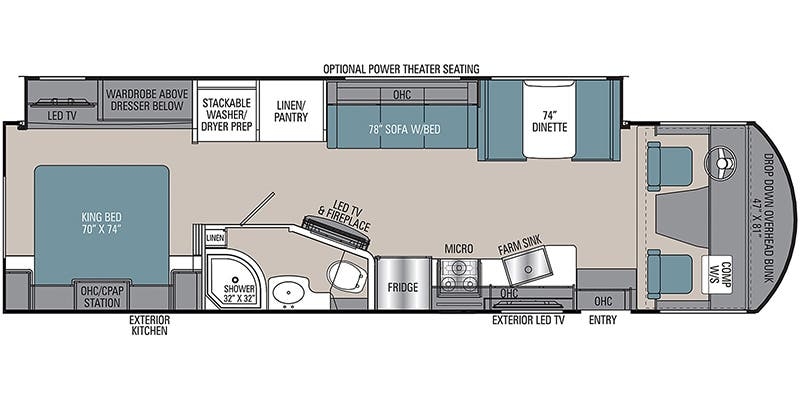 Coachmen Mirada 32LS floor plan