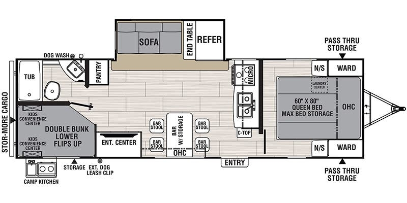 Coachmen Northern Spirit Ultra Lite 2659BH floor plan