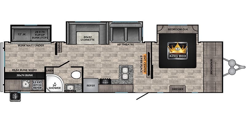 CrossRoads Volante VL34BH floor plan