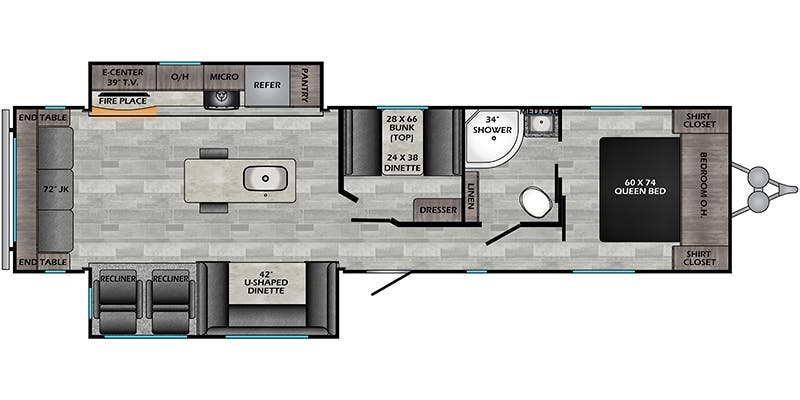 CrossRoads Zinger ZR340MB floor plan