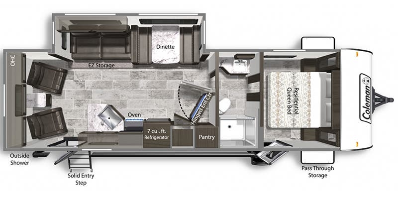 Dutchmen Coleman Light 2715RL floor plan