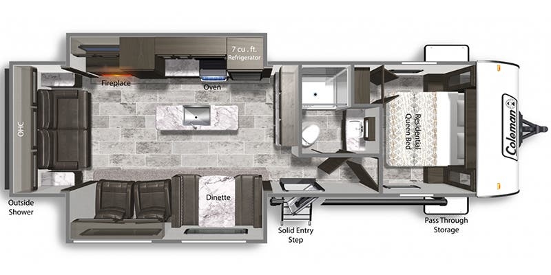 Dutchmen Coleman Light 2955RL floor plan