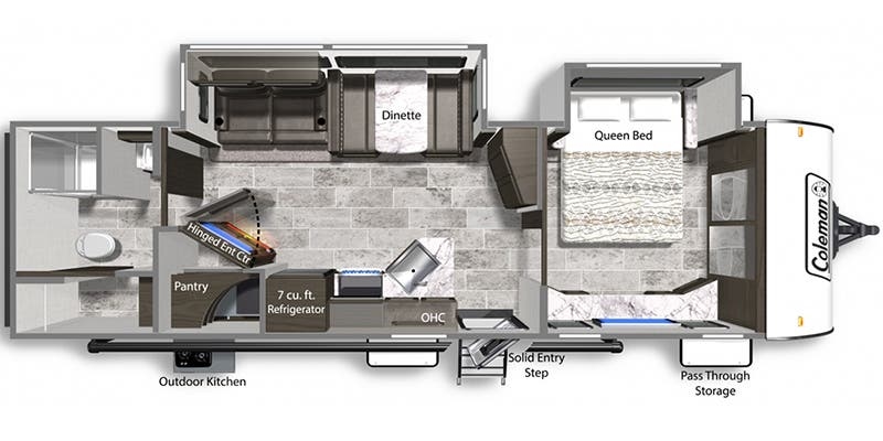 Dutchmen Coleman Light 3055BS floor plan