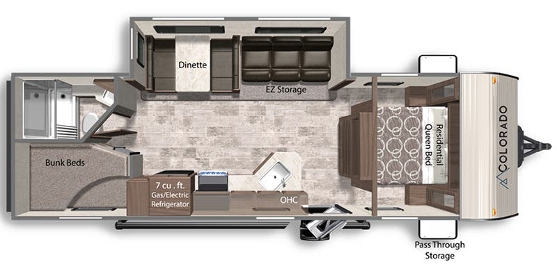 Dutchmen Colorado 26BHC floor plan