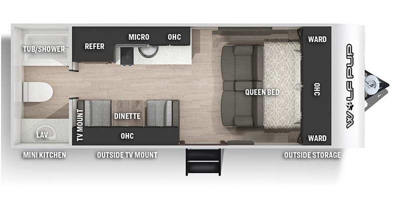 Forest River Cherokee Wolf Pup 16FQ floor plan