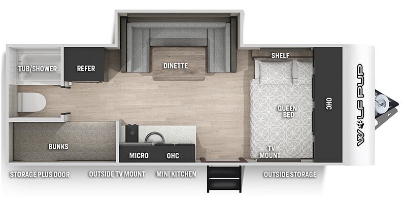 Forest River Cherokee Wolf Pup 17JG floor plan