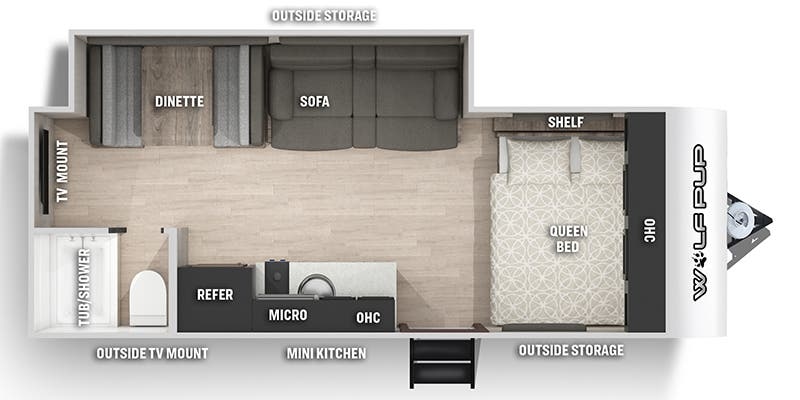 Forest River Cherokee Wolf Pup 18TO floor plan