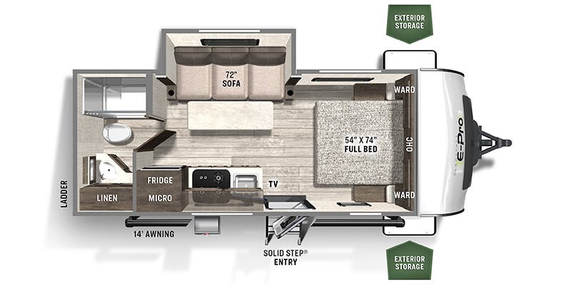 Forest River Flagstaff E-Pro E20FBS floor plan