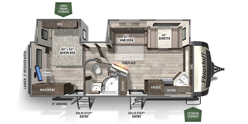 Forest River Flagstaff Super Lite 26FKBS floor plan