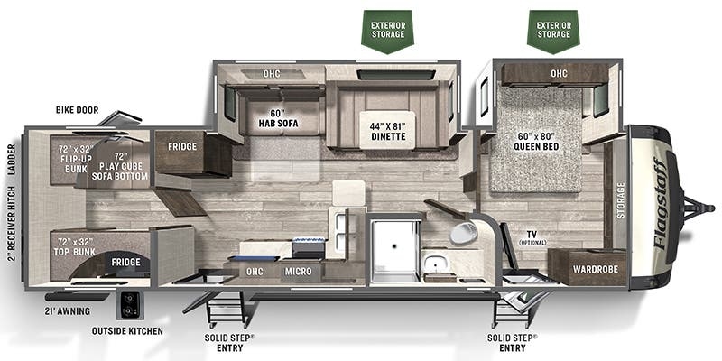 Forest River Flagstaff Super Lite 29BHS floor plan