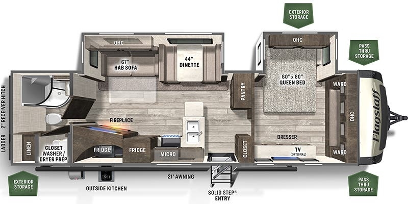 Forest River Flagstaff Super Lite 29RBS floor plan