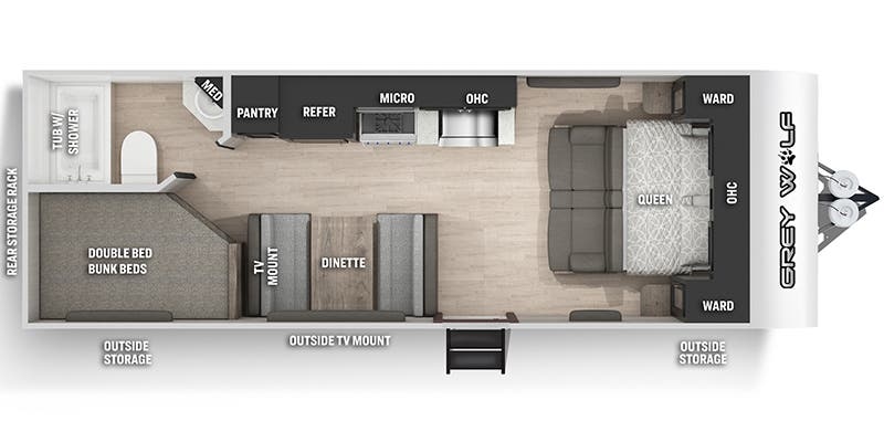 Forest River Cherokee Grey Wolf 22MKSE floor plan