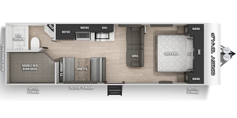 Forest River Cherokee Grey Wolf 26DJSE floor plan