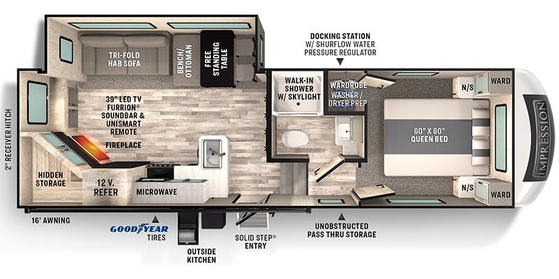 Forest River Impression 240RE floor plan