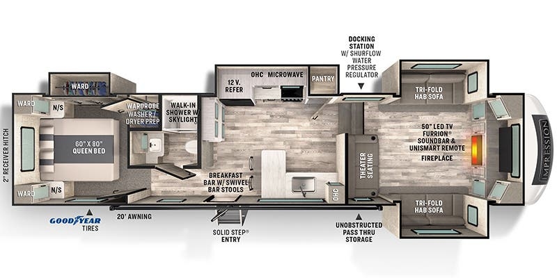 Forest River Impression 320FL floor plan