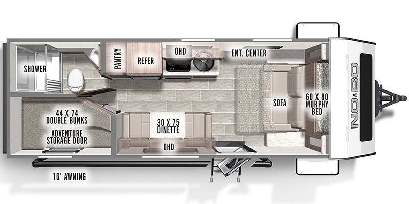 Forest River No Boundaries NB19.3 floor plan