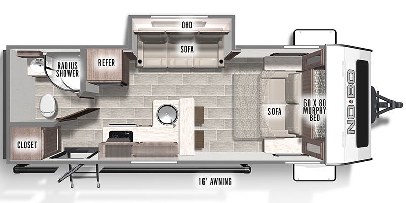 Forest River No Boundaries NB19.6 floor plan