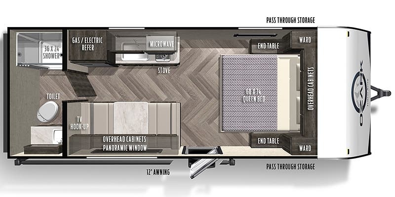 Forest River Ozark 1660FQ floor plan