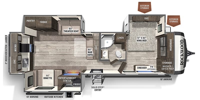 Forest River Rockwood Signature 8332SB floor plan