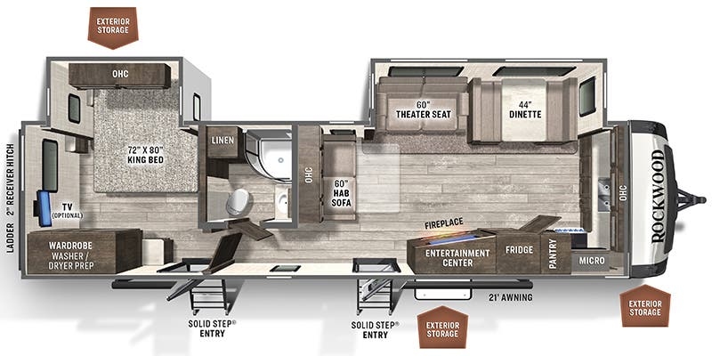 Forest River Rockwood Signature 8335SB floor plan
