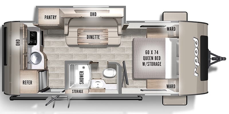 Forest River R-Pod RP-195 floor plan