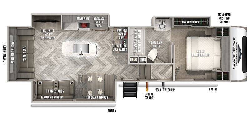 Forest River Salem Hemisphere 290RL floor plan