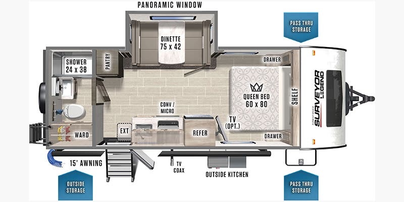 Forest River Surveyor Legend 19RBLE floor plan