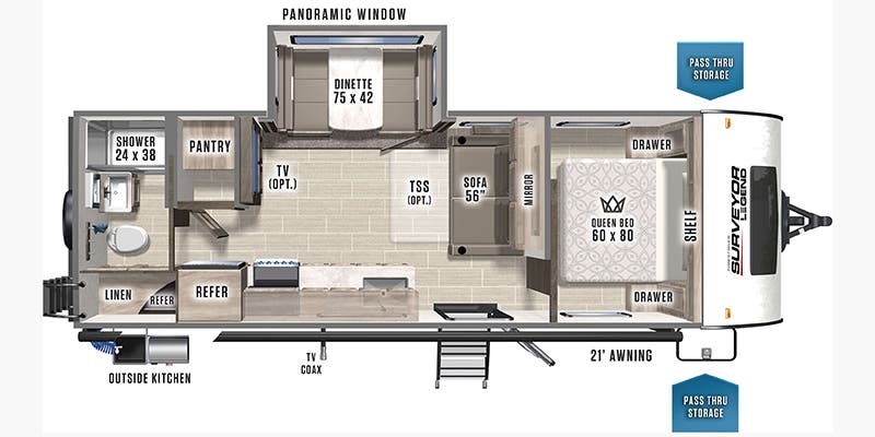 Forest River Surveyor Legend 252RBLE floor plan