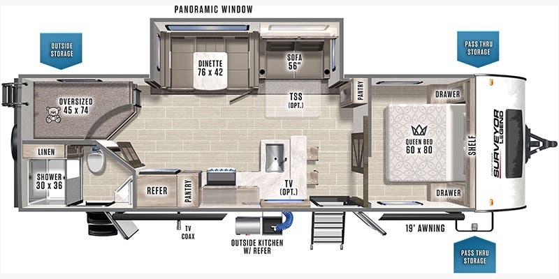 Forest River Surveyor Legend 276BHLE floor plan