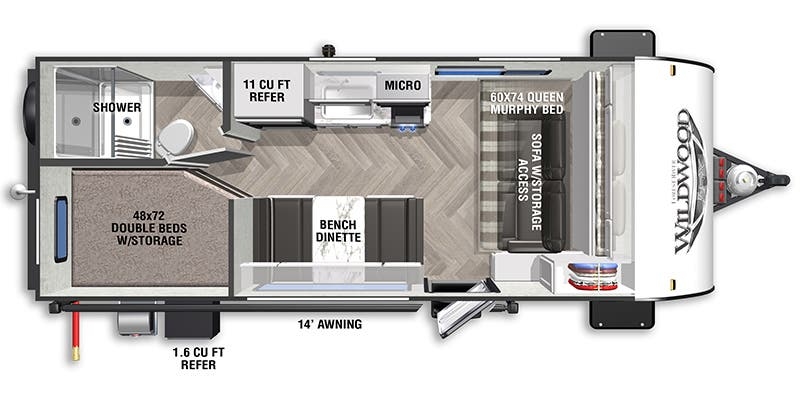 Forest River Wildwood FSX 179DBK floor plan
