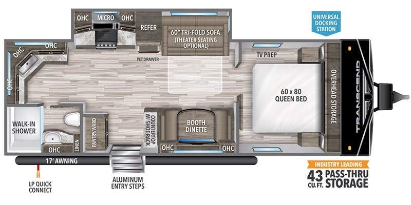 Grand Design Transcend Xplor 240ML floor plan