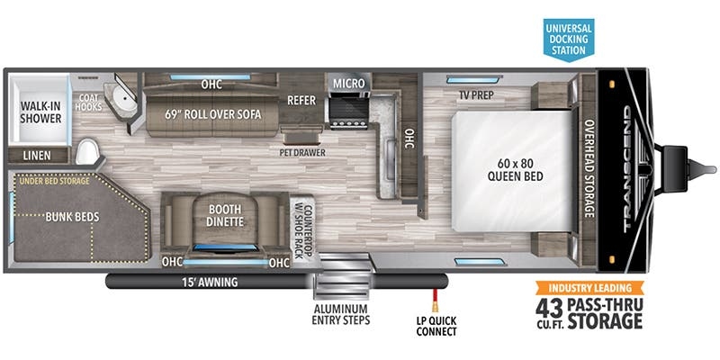 Grand Design Transcend Xplor 247BH floor plan