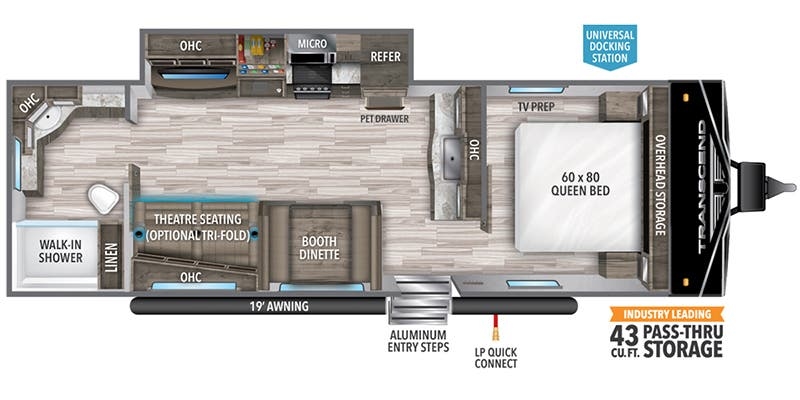 Grand Design Transcend Xplor 260RB floor plan