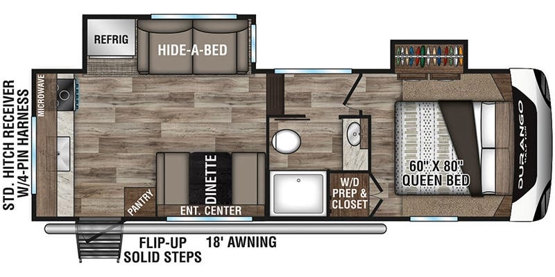 K-Z Durango Half-Ton D230RKD floor plan