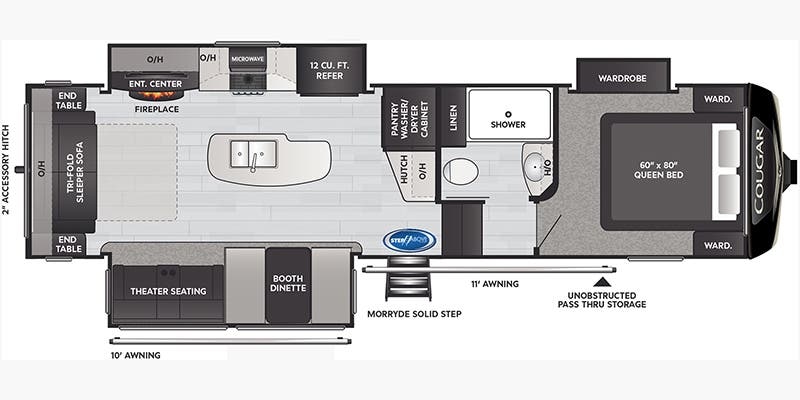 Keystone Cougar 290RLS floor plan