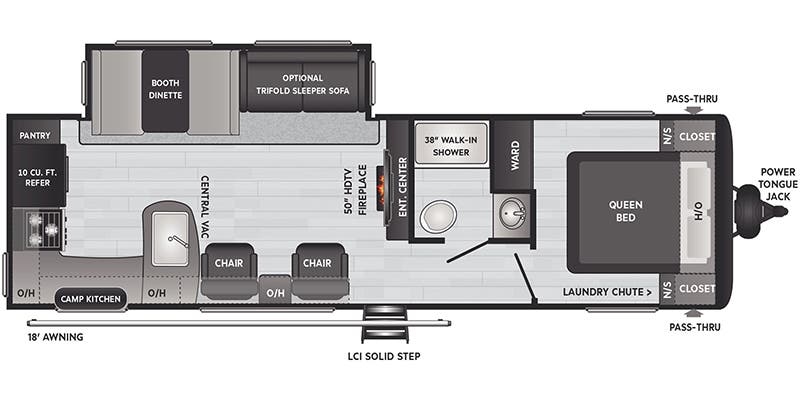 Keystone Hideout 28RKS floor plan