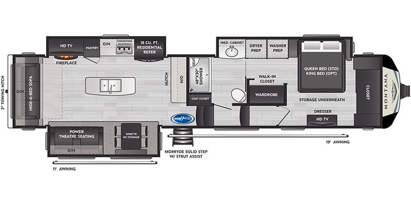 Keystone Montana 3813MS floor plan